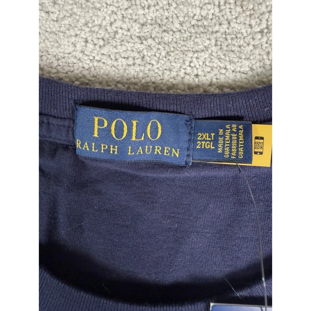 Polo Ralph Lauren New Classic Fit Polo Bear 2XLT T-Shirt Short Sleeve Blue NWT